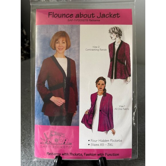 Flounce About Jacket Sewing Pattern Size XSmall Medium Large Xlarge 2Xlarge 3XLa - Picture 1 of 4